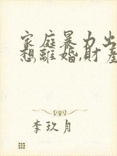 家庭暴力出轨,想离婚,财产怎么分割