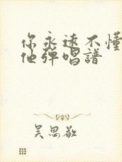 你永远不懂我吉他弹唱谱