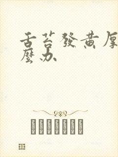 舌苔发黄厚腻怎么办