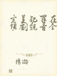 完美犯罪在线电视剧观看全集