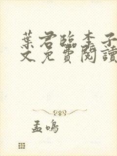 叶君临李子染全文免费阅读叶