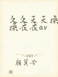 久久天天操狠狠操夜夜av