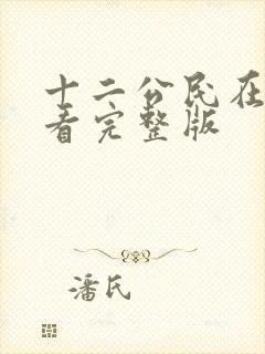 十二公民在线观看完整版封面