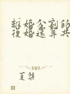 离婚分割的财产复婚还算共同财产吗