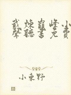 武炼巅峰小说有声听书免费