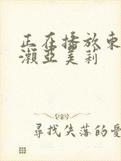 正在播放东京热濑亚美莉封面