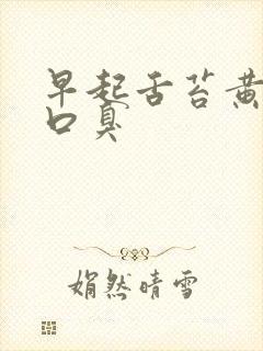 早起舌苔黄厚腻口臭封面