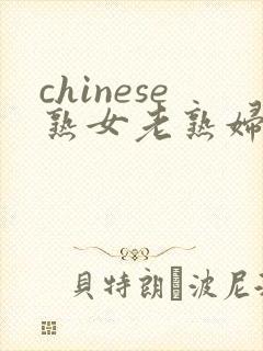 chinese熟女老熟妇