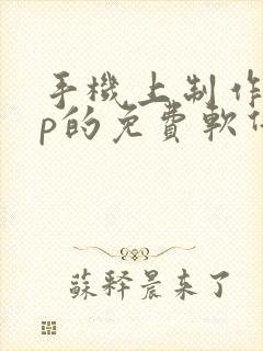 手机上制作app的免费软件