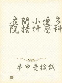 夜间小便多去医院挂什么科