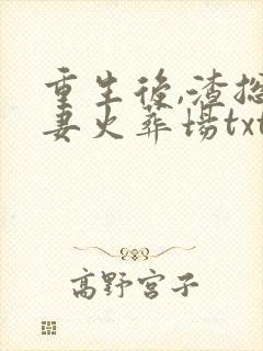 重生后,渣总追妻火葬场txt下载