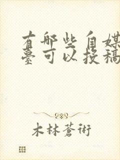 有哪些自媒体平台可以投稿赚钱