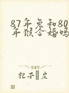 87年兔和80年猴合婚吗