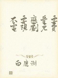 不要恋爱要结婚电视剧免费看