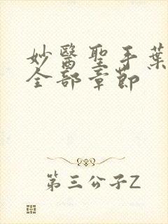 妙医圣手叶皓轩全部章节