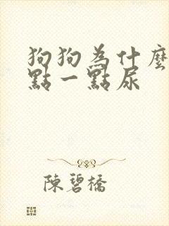 狗狗为什么老一点一点尿