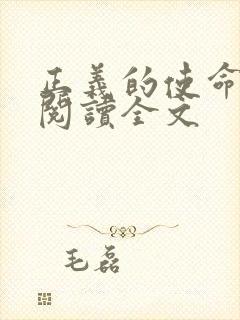 正义的使命免费阅读全文