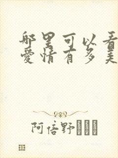 哪里可以看因为爱情有多美封面