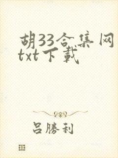 胡33合集网盘txt下载封面