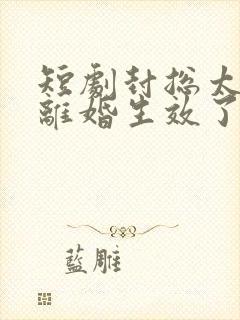 短剧封总太太的离婚生效了完整版在线观看