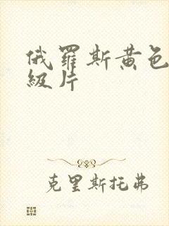 俄罗斯黄色片一级片