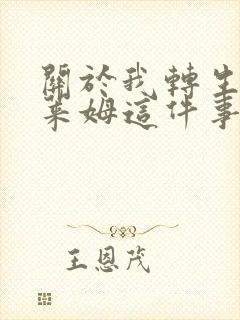 关于我转生成史莱姆这件事