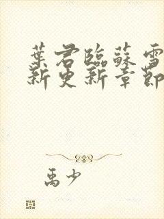 叶君临苏雪儿最新更新章节列表