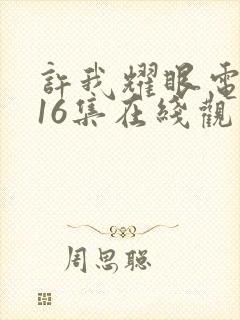 许我耀眼电视剧16集在线观看免费