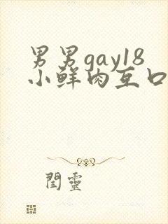 男男gay18小鲜肉互口