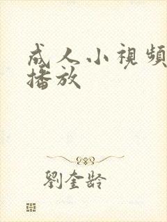 成人小视频在线播放