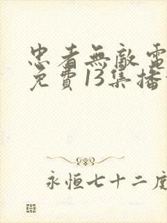 忠者无敌电视剧免费13集播放下载