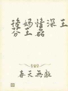 后妈情深王杨晓芬王磊