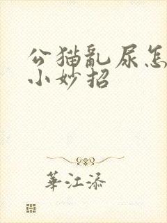 公猫乱尿怎么办小妙招