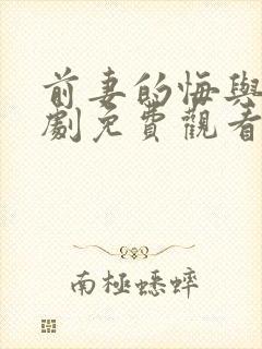 前妻的悔与泪短剧免费观看