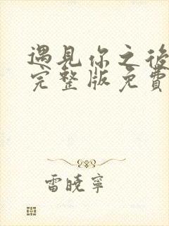 遇见你之后全集完整版免费观看