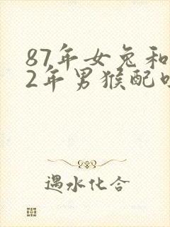 87年女兔和92年男猴配吗