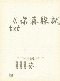 《你再躲试试》txt