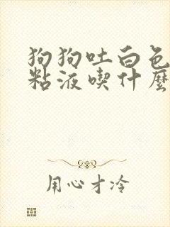 狗狗吐白色泡沫粘液吃什么药