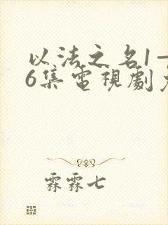 以法之名1—36集电视剧免费观看