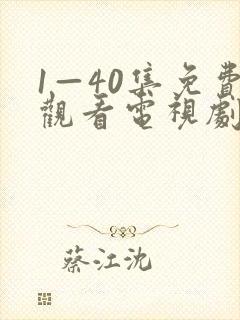 1—40集免费观看电视剧封面