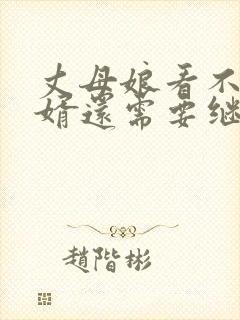 丈母娘看不上女婿还需要继续坚持吗封面