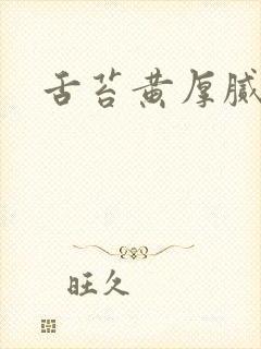 舌苔黄厚腻口苦