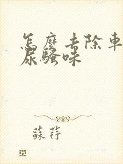 怎么去除车里的尿骚味