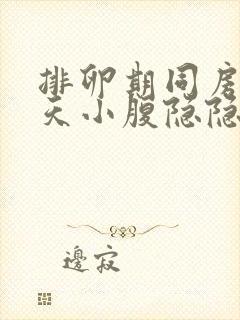 排卵期同房第二天小腹隐隐作痛封面