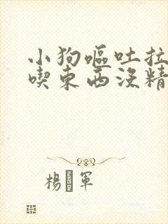 小狗呕吐拉稀不吃东西没精神怎么办