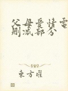 父母爱情电视剧删减部分