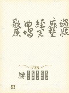 歌曲经历过的人原唱完整版封面