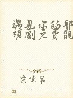 遇见你的那天电视剧免费观看全集