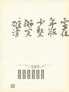 雄狮少年电影高清完整版在线观看封面