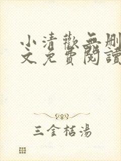 小清欢无删减全文免费阅读封面